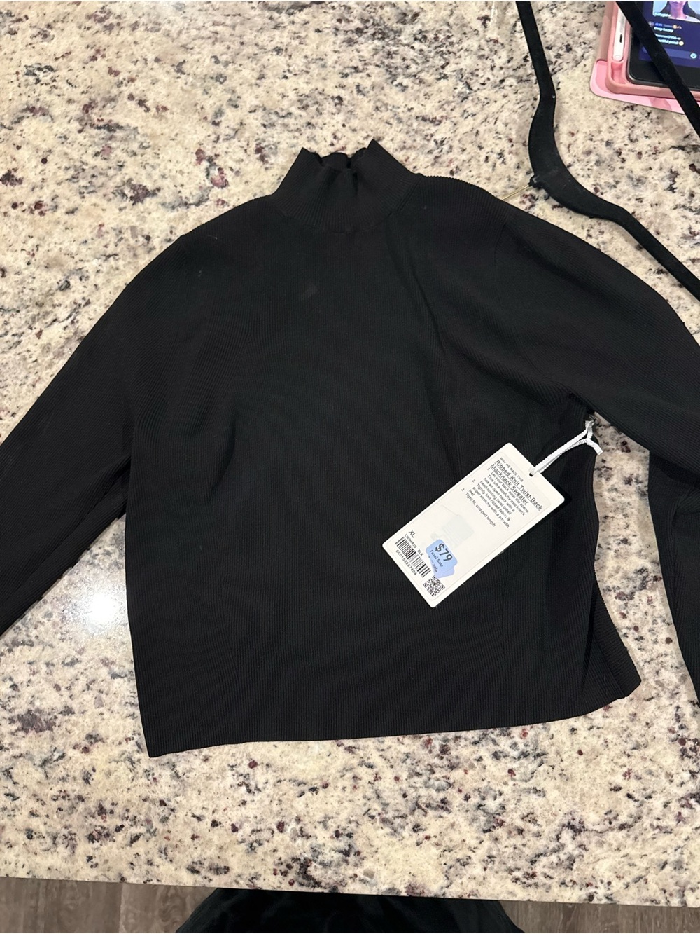 Lululemon Ribbed Mock Neck Twist Back
